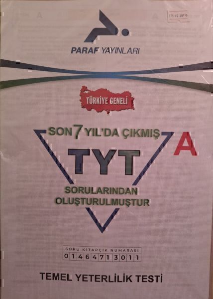 PARAF TG TYT(SON 7 YIL 2025 SEZON)